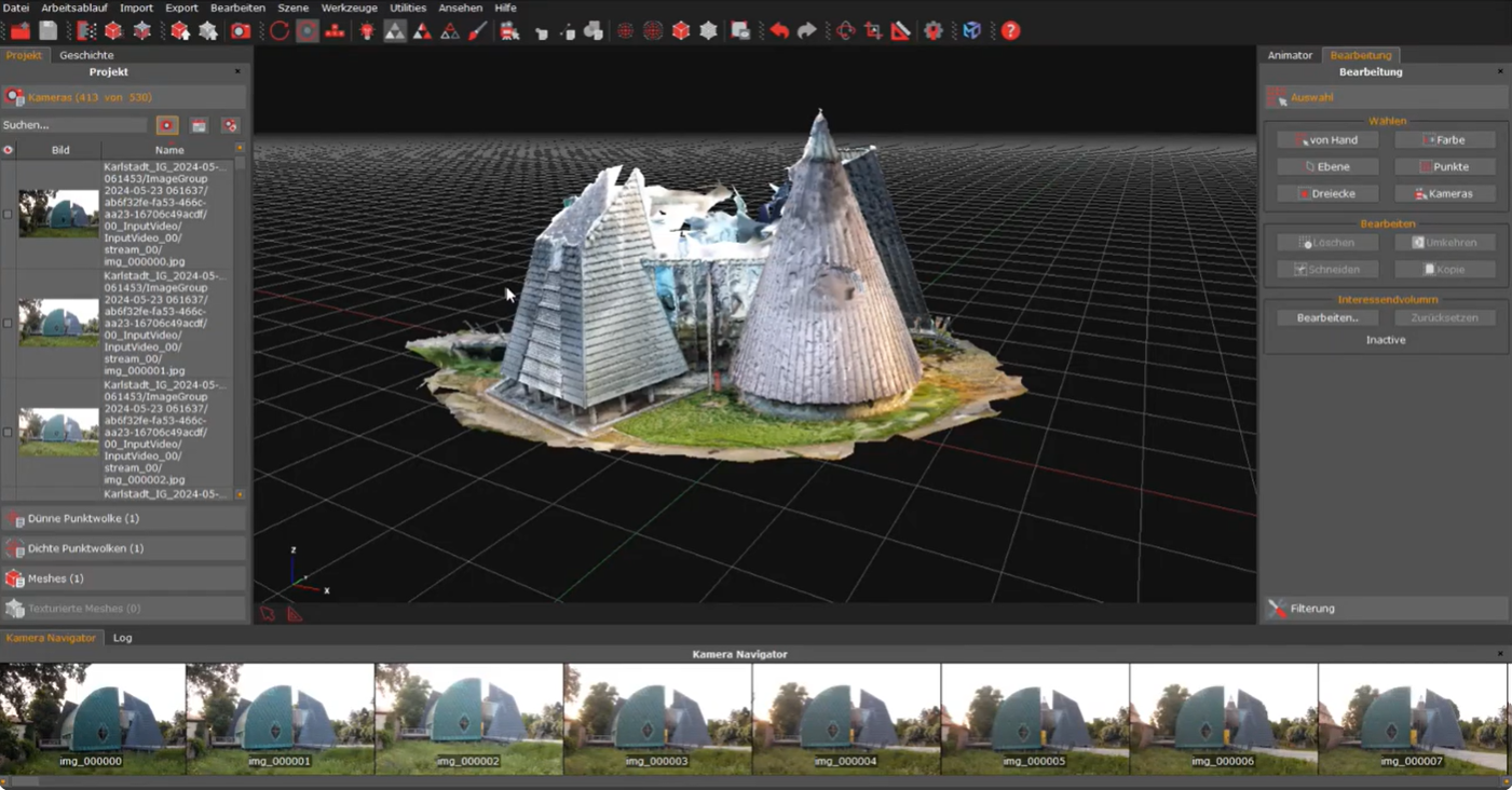 Vom BLK3D zur Punktwolke: Klempnermuseum Karlstadt mit Image-Group, 3DF Zephyr und NIRA